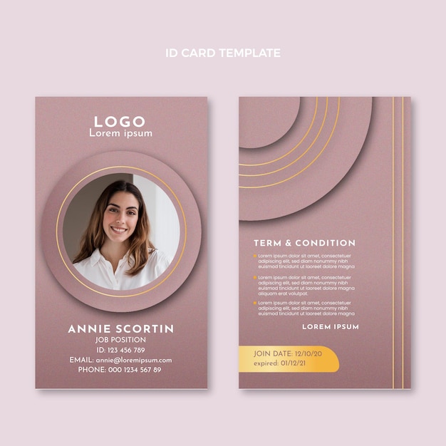 Gradient texture technology id card