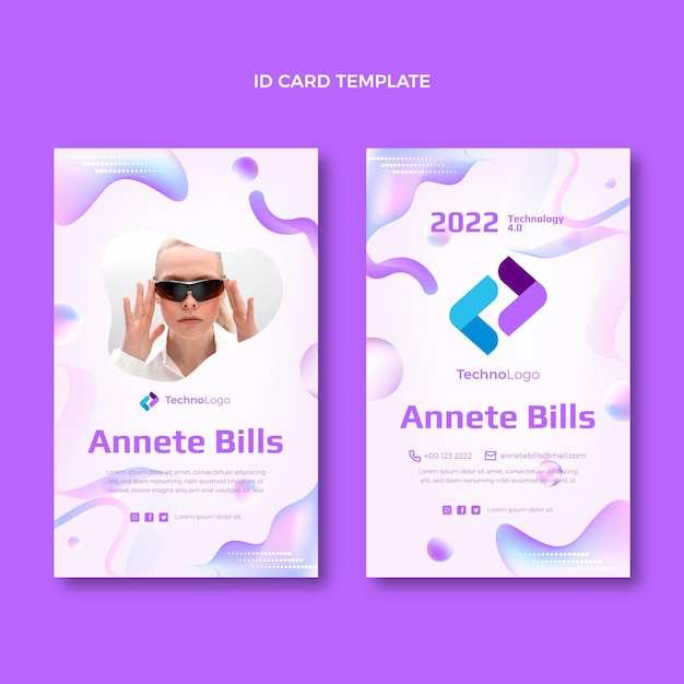 Gradient texture technology id card
