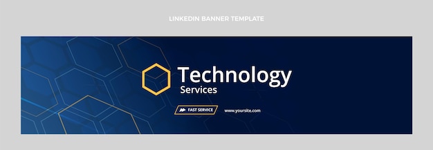 Gradient texture technology linkedin banner