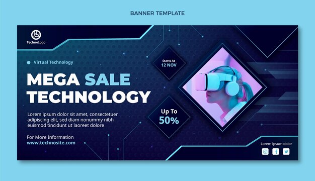 Градиент текстуры технологии продажа баннер