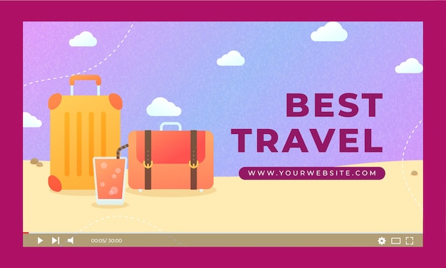 Gradient texture travel agency youtube thumbnail