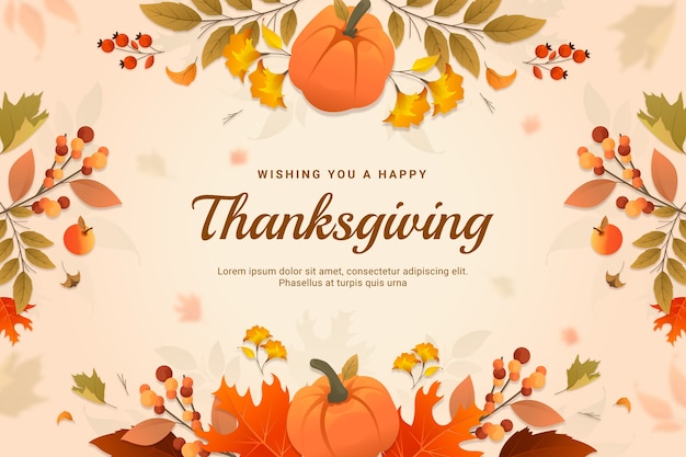 Gradient thanksgiving background