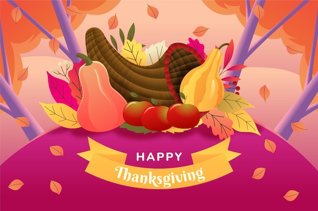 Free vector gradient thanksgiving background