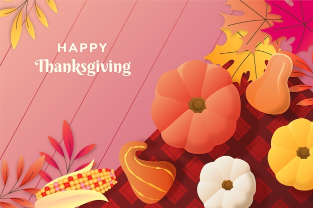 Free vector gradient thanksgiving background