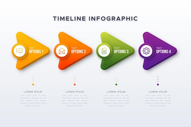 Gradient timeline infographic template