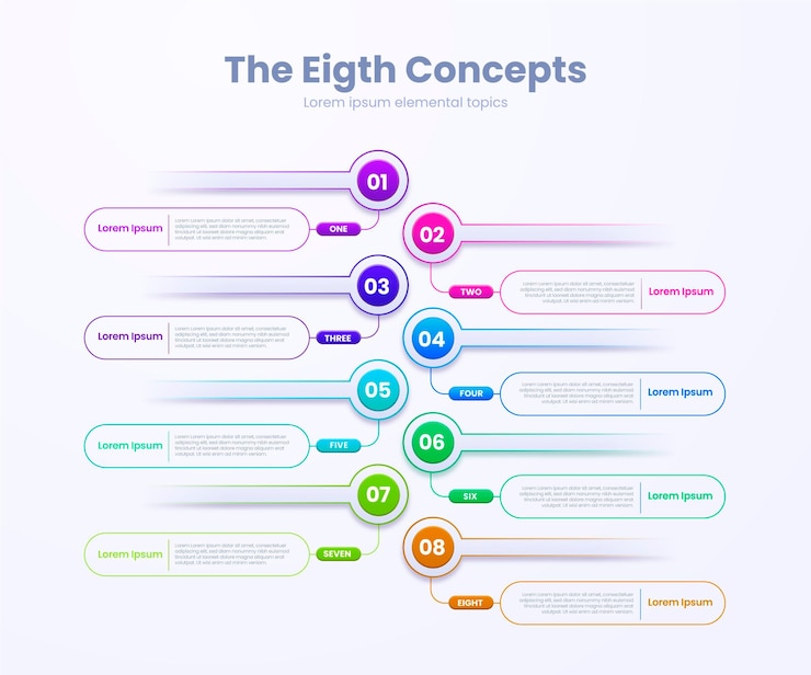 Free Vector gradient timeline infographic template