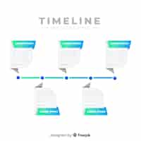 Free vector gradient timeline infographic