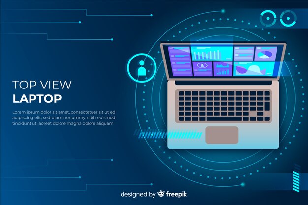 Градиент вид сверху ноутбук фон