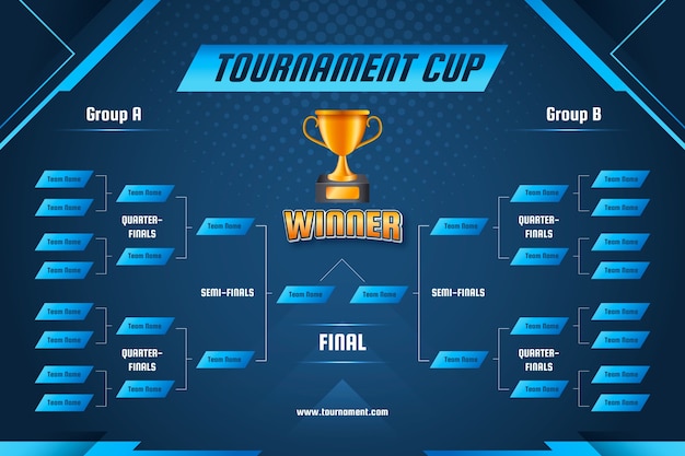 Free vector gradient tournament schedule template