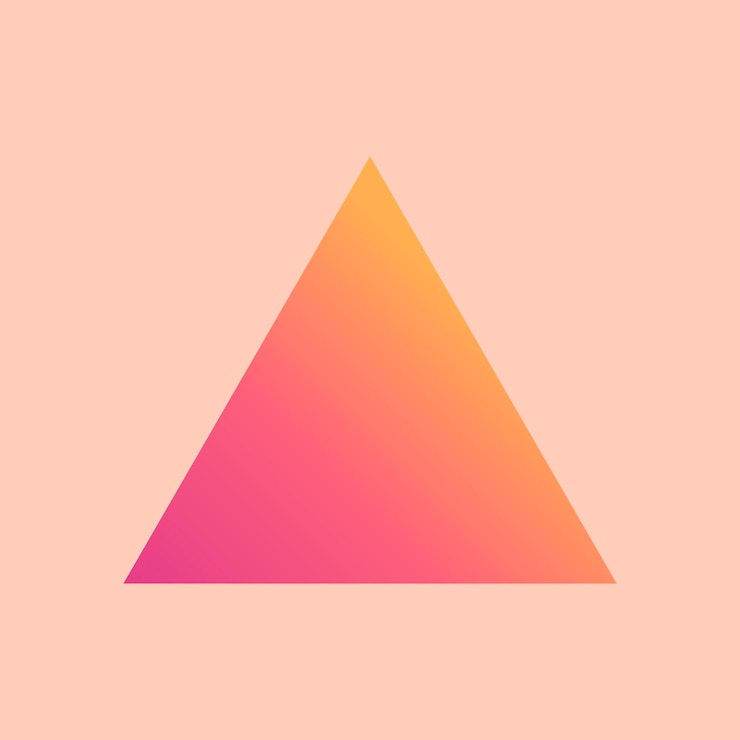 Free Vector gradient triangle geometric shape vector