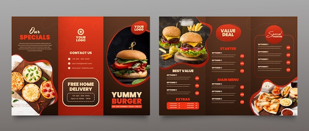 Trifold Menu Vectors & Illustrations For Free Download | Freepik