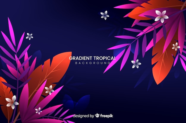 Gradient tropical background