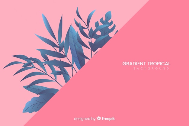 Free vector gradient tropical background