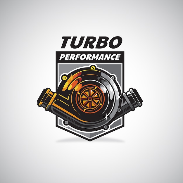 Vettore gratuito design del logo turbo sfumato