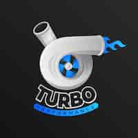 Free vector gradient turbo logo template