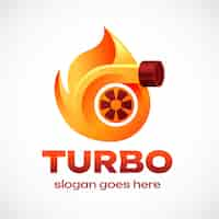 Free vector gradient turbo logo template