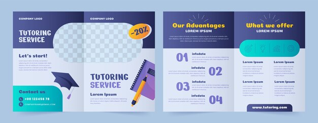 Gradient tutoring service template design