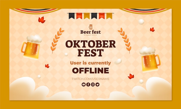 Gradient twitch background for oktoberfest festival
