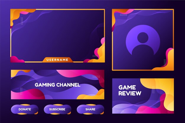 Gradient twitch platform panels