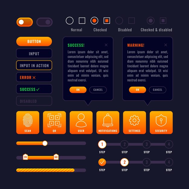 gradient ui kit collection
