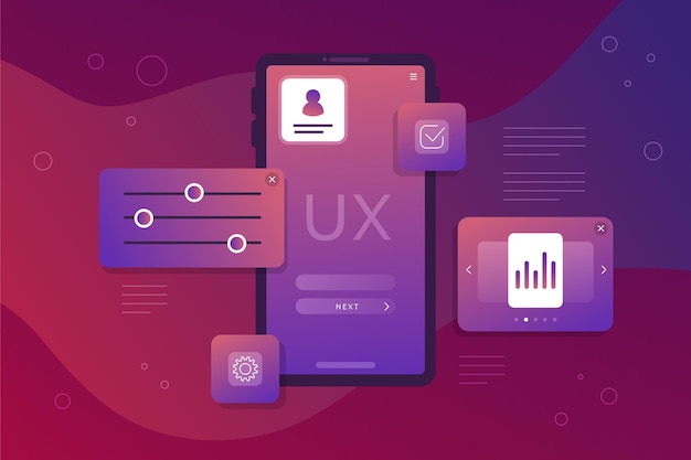 Free vector gradient ui/ux background