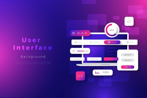 Градиентный фон ui / ux