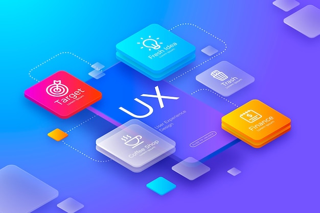 Бесплатное векторное изображение Градиентный фон ui / ux