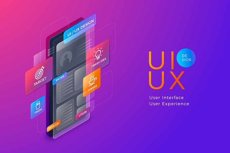 Free Vector gradient ui ux elements background