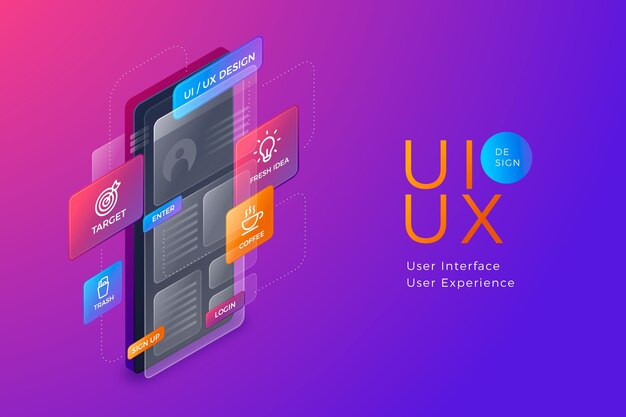 グラデーションUIUX要素の背景