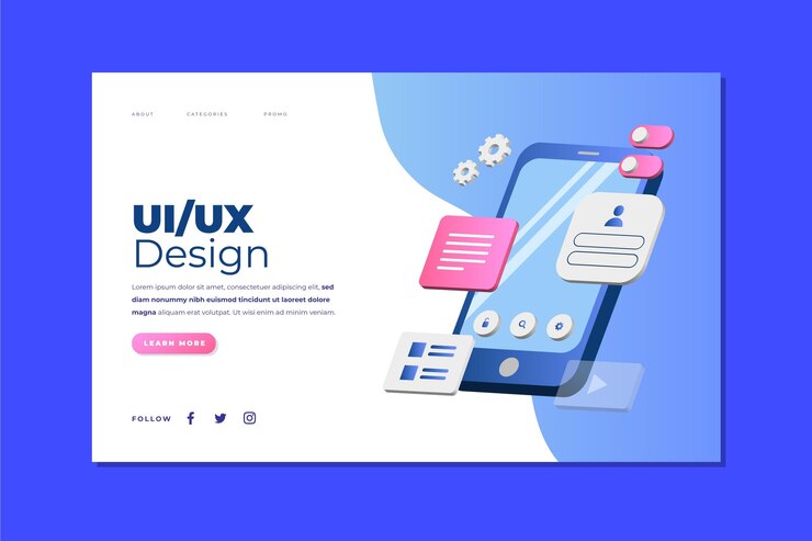 Free Vector gradient ui/ux landing page template