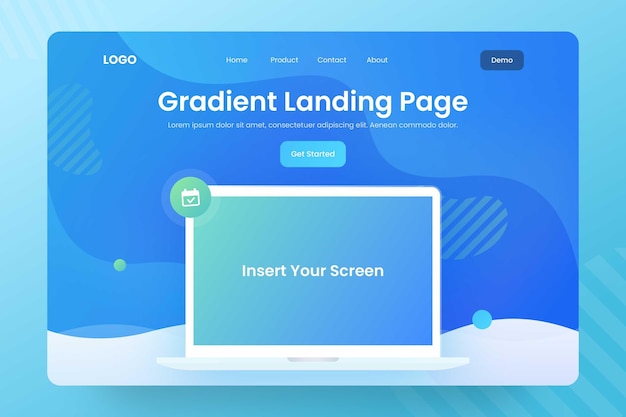 Целевая страница Gradient ui / ux