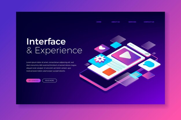 Целевая страница Gradient ui / ux