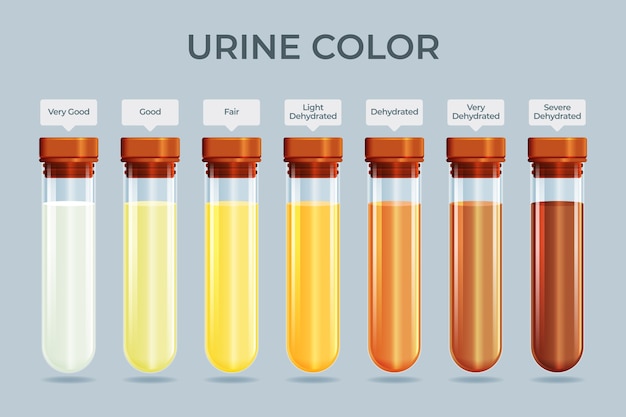 Gradient urine color infographic