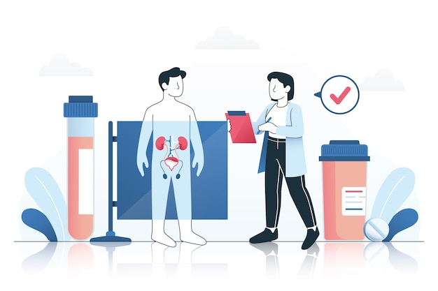 Gradient  urology illustration