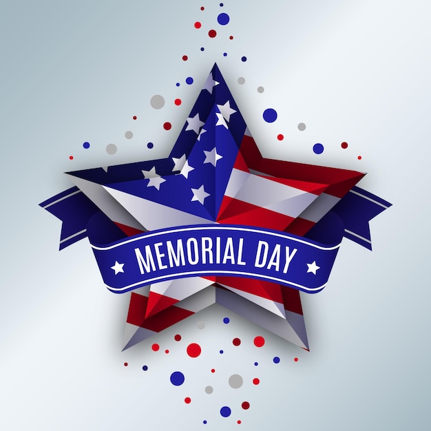 Free vector gradient usa memorial day illustration