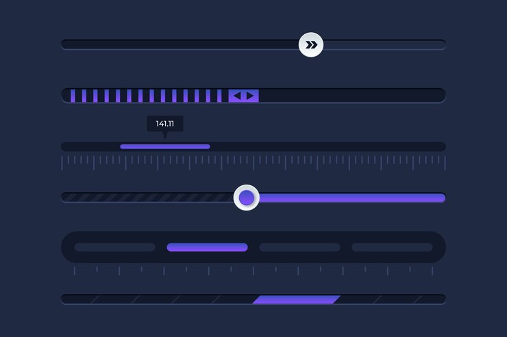 Free Vector gradient user interface sliders collection