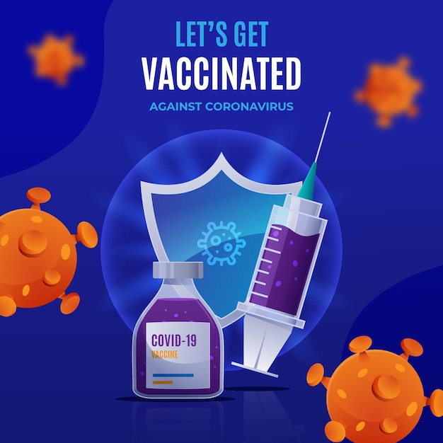 Gradient vaccination campaign illustration