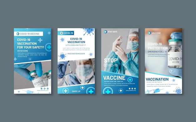 Gradient vaccine instagram stories collection