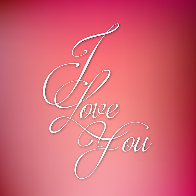 Free vector gradient valentine i love you background vector