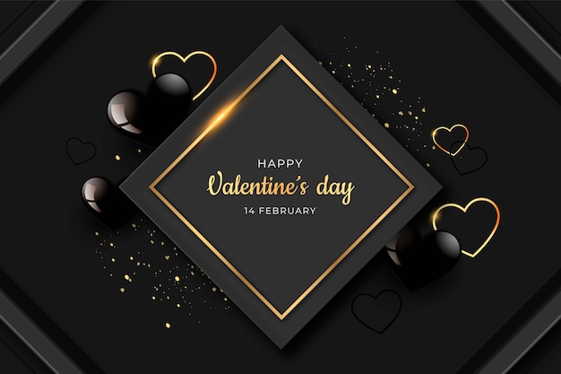 Free vector gradient valentine's day background with hearts