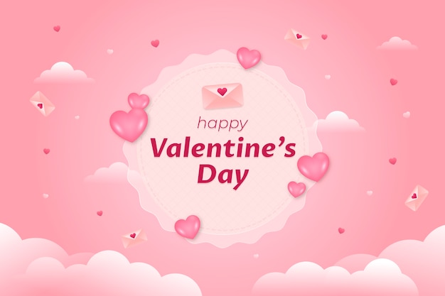 Free vector gradient valentine's day background