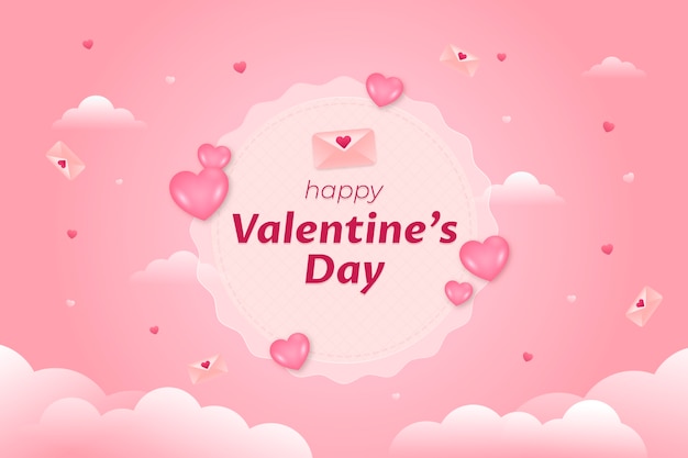 Gradient valentine's day background