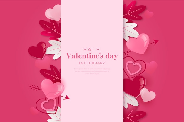 Gradient valentine's day background