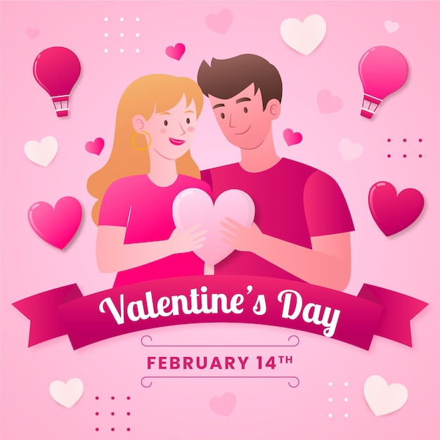 Free vector gradient valentine's day illustration