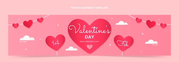 Gradient valentine's day twitch banner