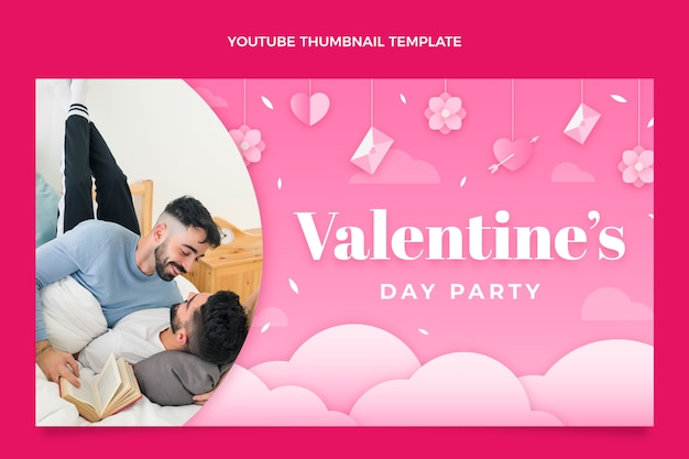 Gradient valentine's day youtube thumbnail