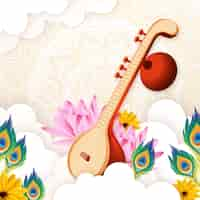 Free vector gradient vasant panchami festival illustration