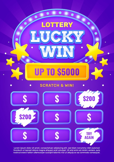 Free vector gradient vertical lottery ticket illustration