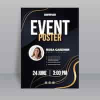 Free vector gradient vertical poster template