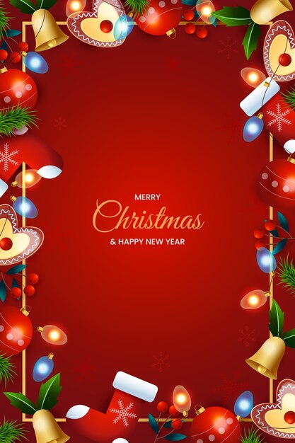 Free vector gradient vertical wallpaper for christmas season celebration